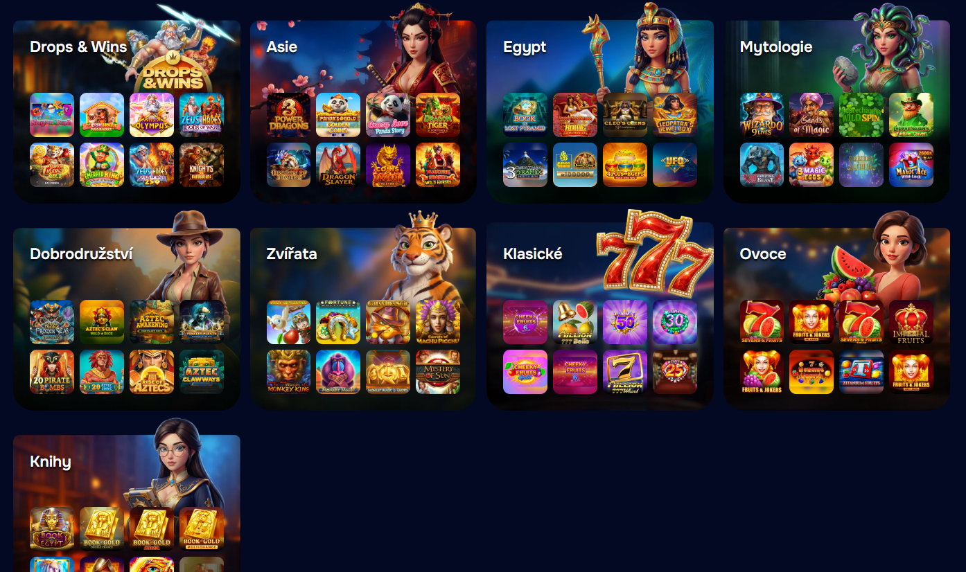 Herní mřížka slotů knihy ženy chrámy tygři Wizardo.